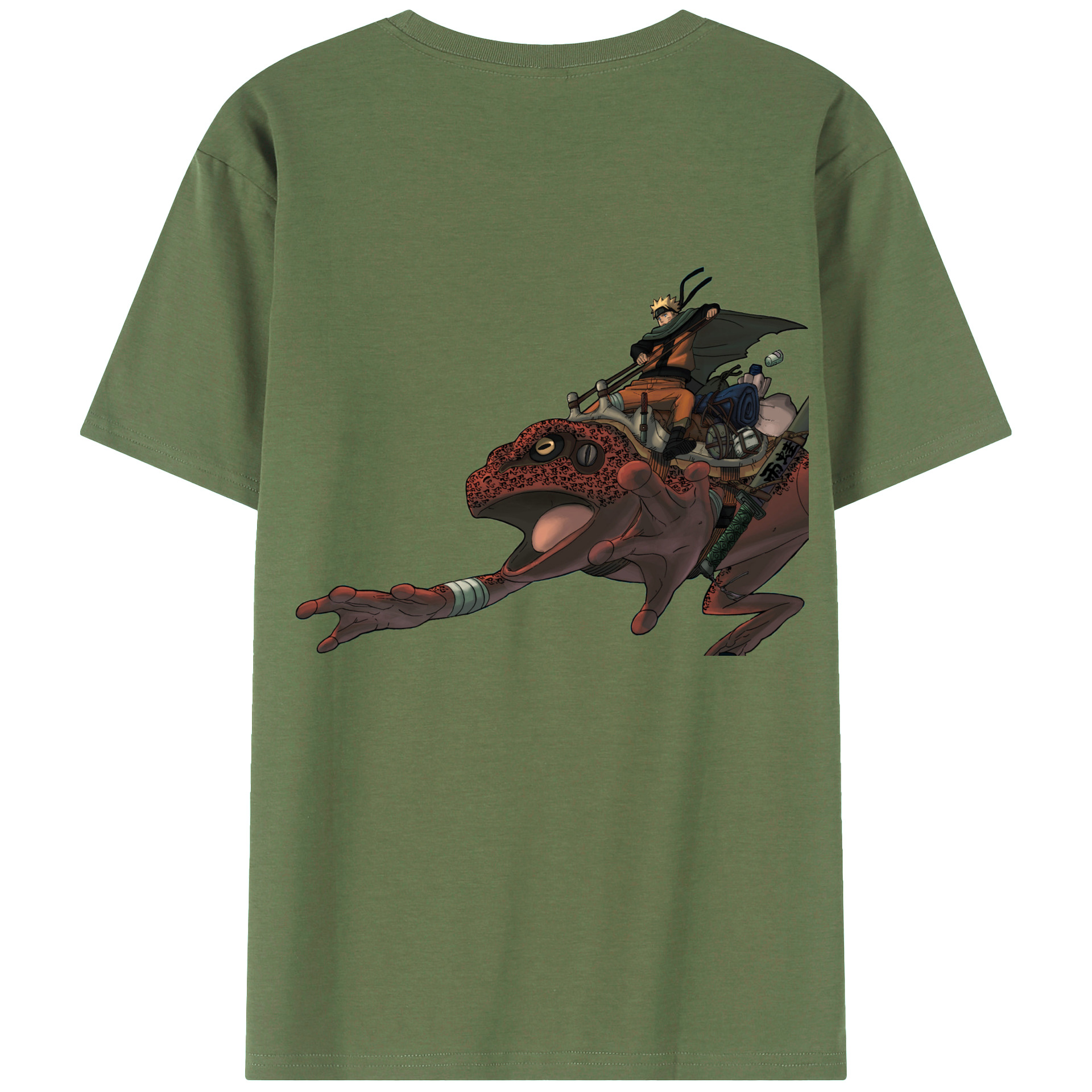（画像用） NARUTO -ナルト- うずまき ナルト Uzumaki Naruto 綿100％ メンズ半袖Tシャツ（バックプリント） 通気性